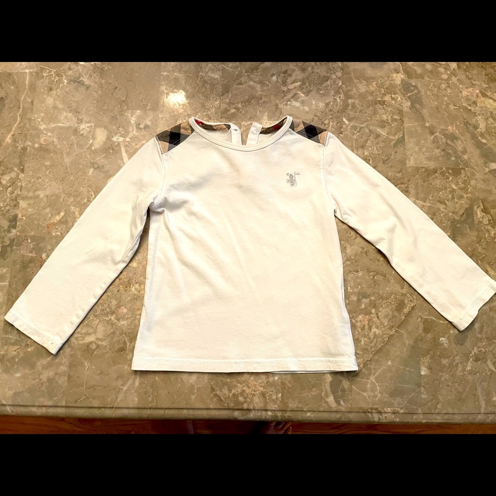 Burberry long sleeve shirt size 3Y